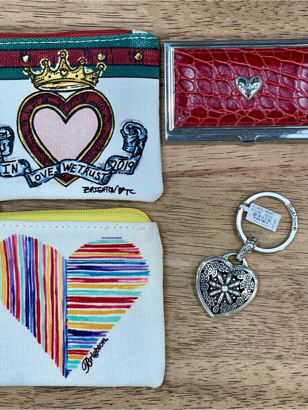 Brighton Bundle Card Case, Locket Keychain, 2 pouches
